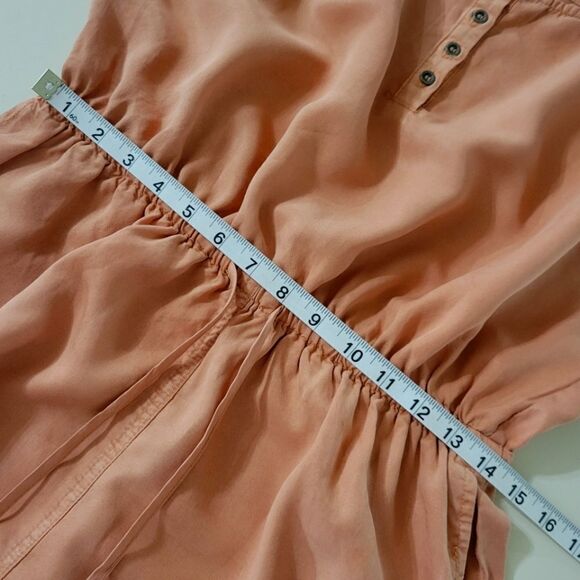 Staccato Women's Peach Four Button Accent Tank Romper - Picture 7 of 16